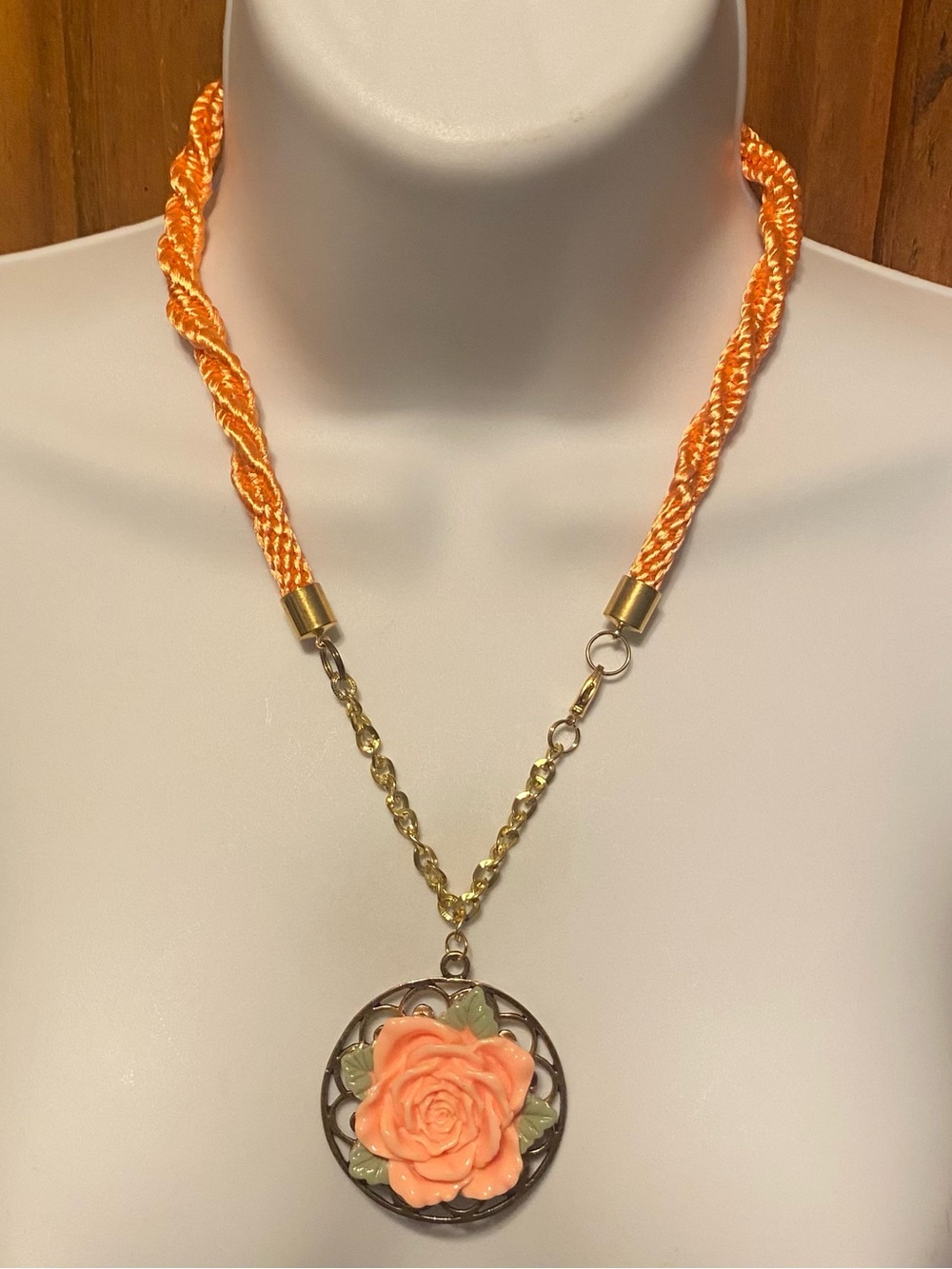 Gorgeous Cottagecore Fairycore Coral Rose Statement Set